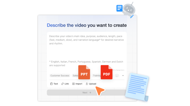 Use Visla AI to transform your announcement footage into a polished corporate announcement video